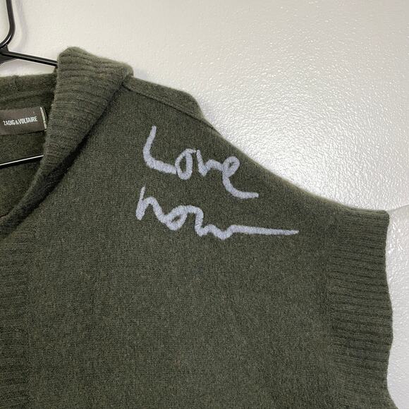 Zadig & Voltaire Dark Green Sweater with Skull and Floral Embroidery - Picture 5 of 14